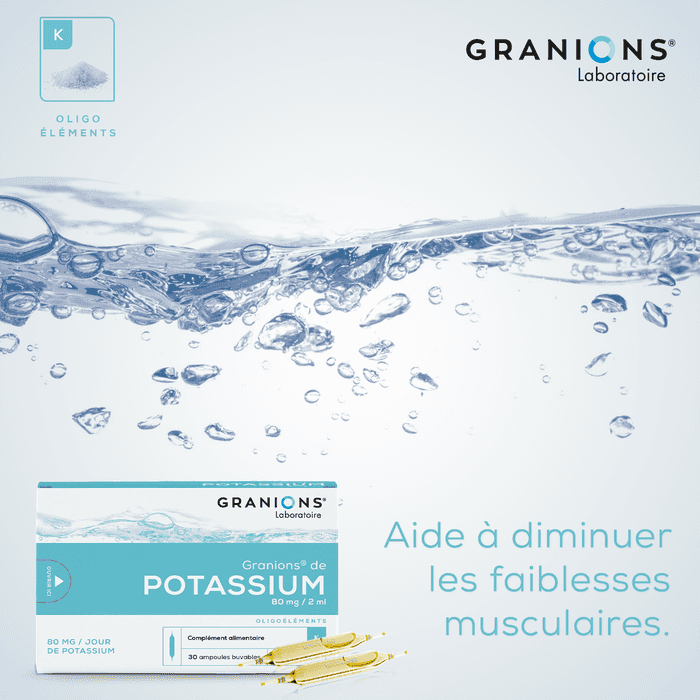 Granions de Potassium
80mg/jour de potassium
