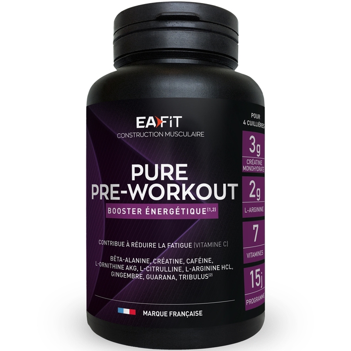 Eafit Pre Workout - Computes with the best American formulas! Creatine - Beta Alanine - Caffeine and more - Push your limits in training!