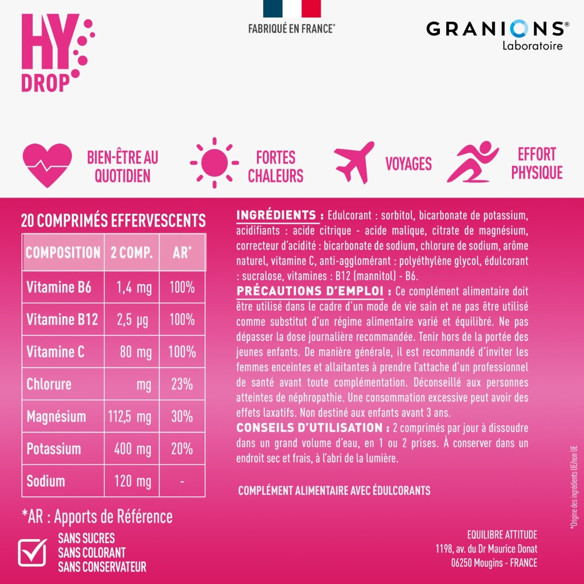 Granions Hydrop saveur fraise