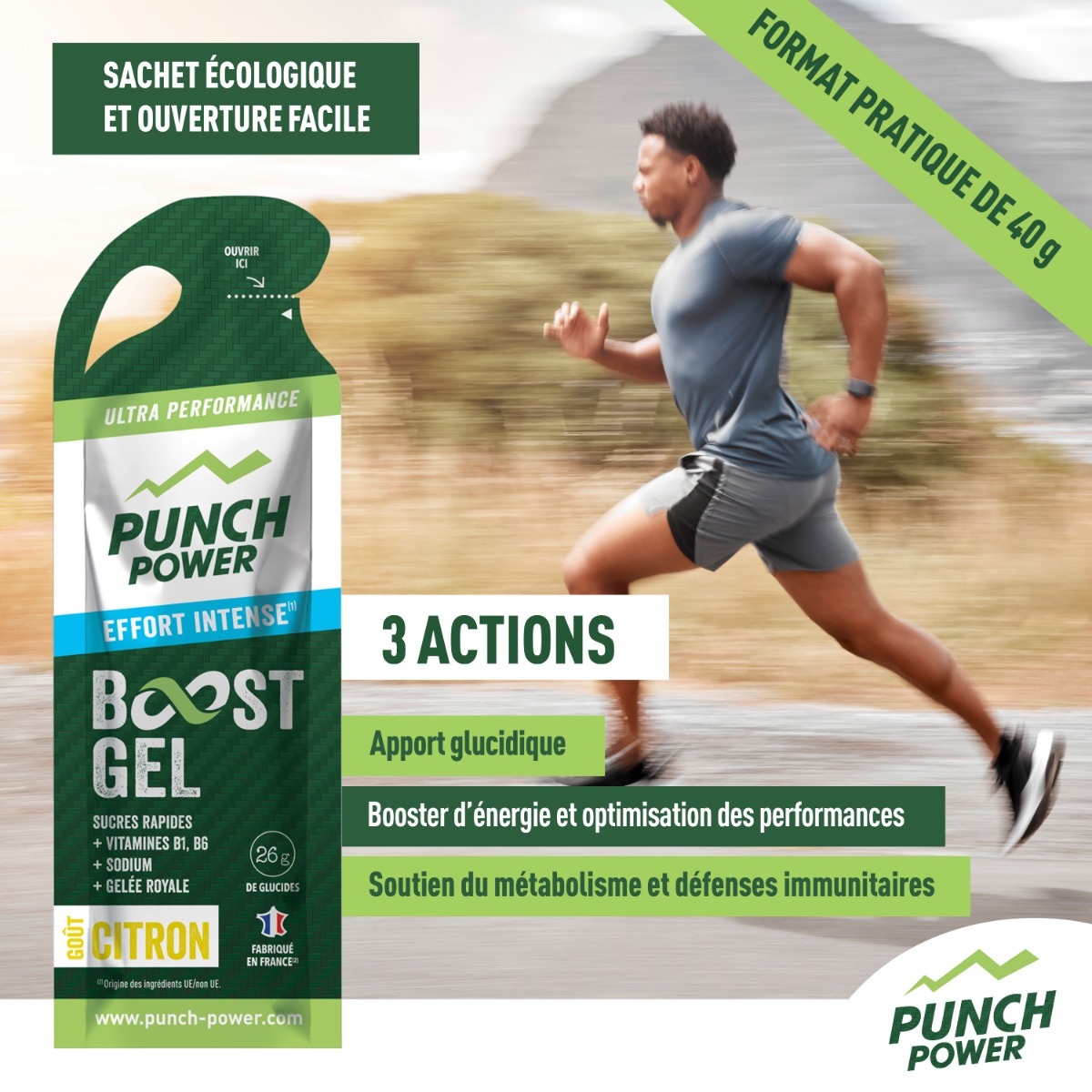 Punch Power BOOST GEL – Effort Intense – Goût Citron