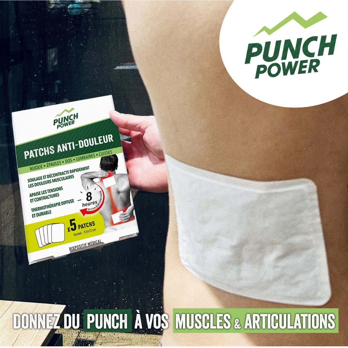 Patchs Anti-Douleur Thermothérapie - Décontractant musculaire