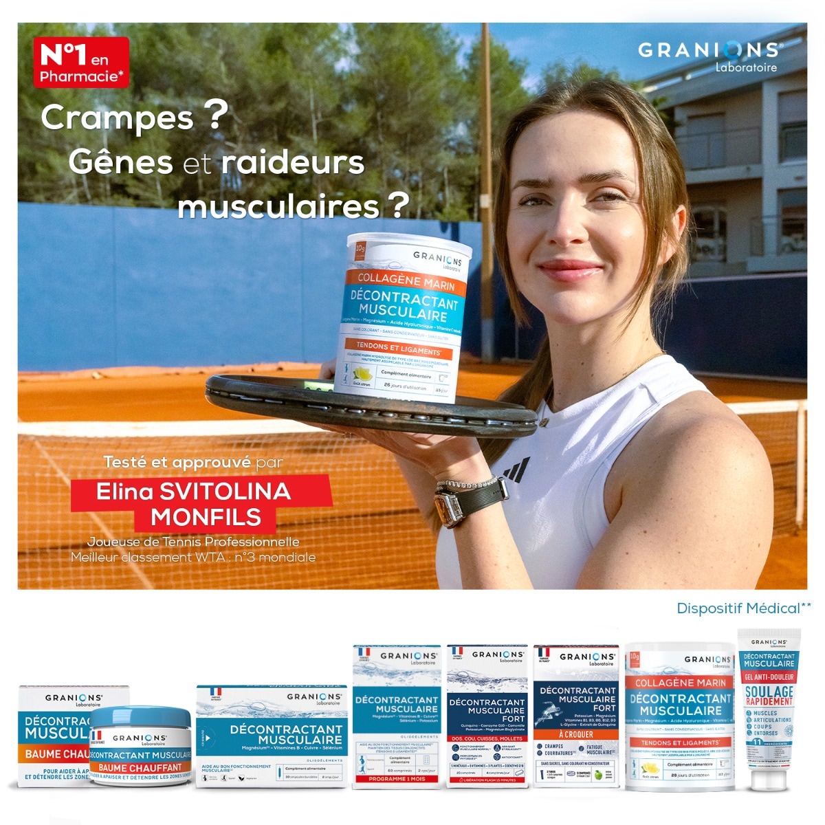Gamme décontractant musculaire Granions