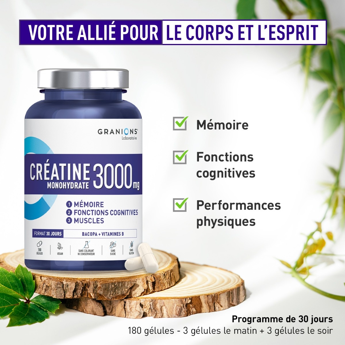 Granions - Créatine Monohydrate 3000mg