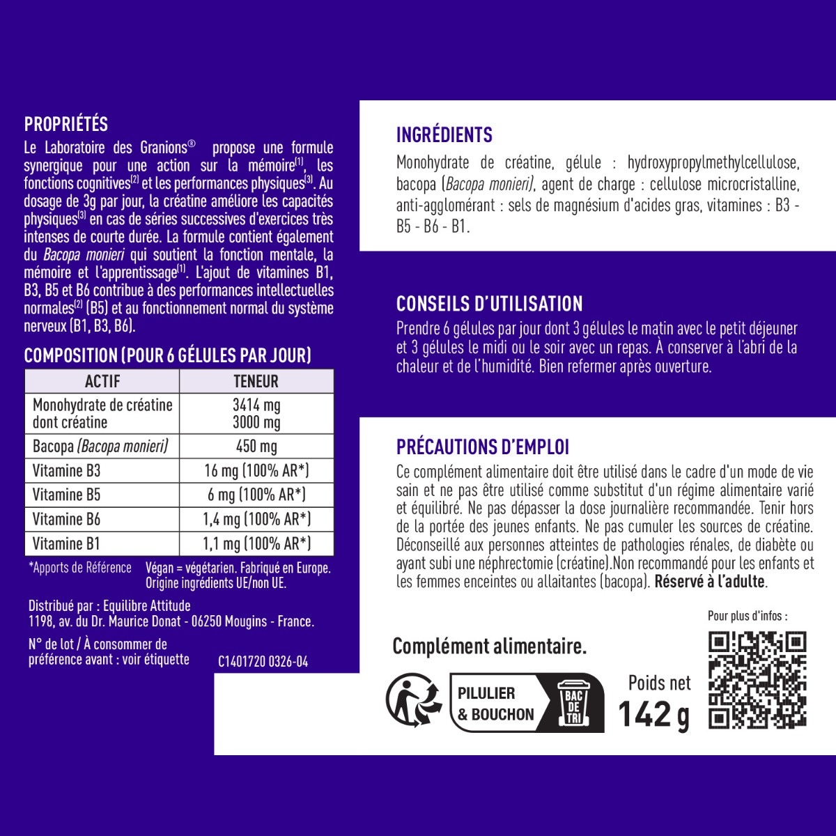 Granions - Créatine Monohydrate 3000mg