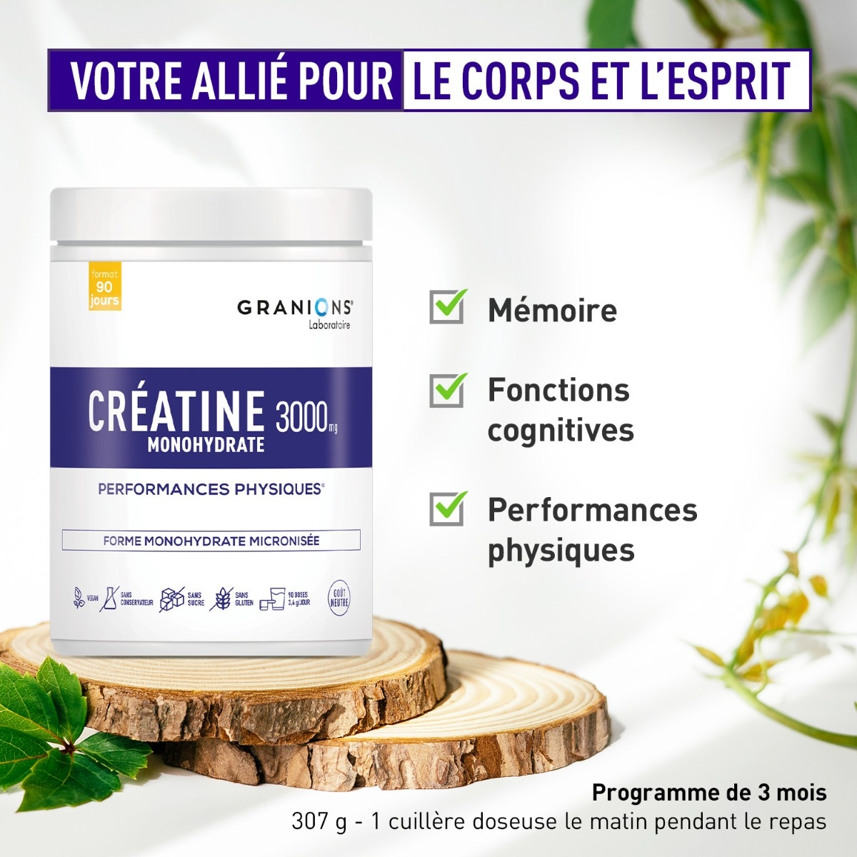 Créatine Monohydrate 3000 mg
