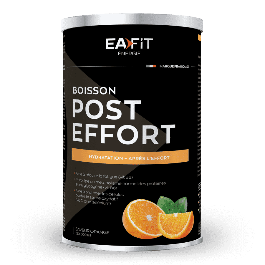 Eafit Post effort vue de dos - Récupération après course - Protéines - Vitamines - Minéraux