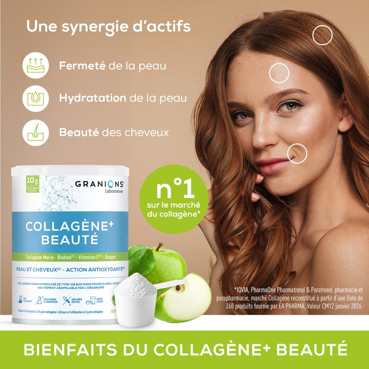 Granions - Collagène+ beauté goût pomme