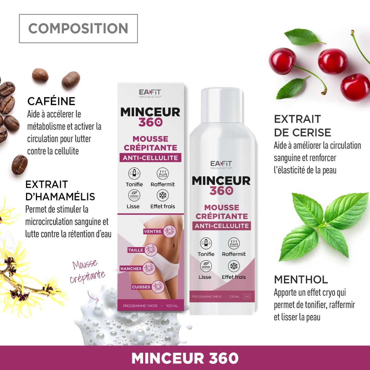 Mousse crépitante 360
