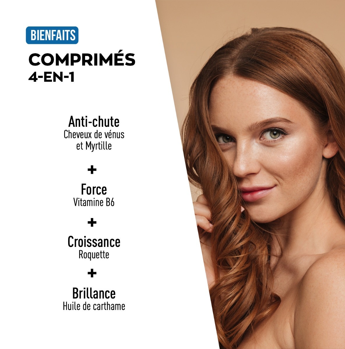 Bienfaits Pro Keracys Cheveux 4 en 1 - 90 comprimés