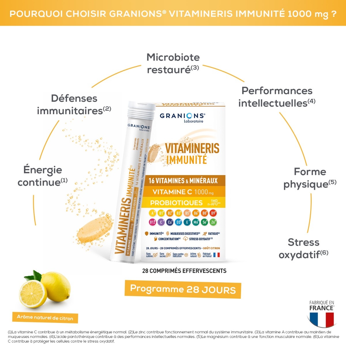 Vitamineris Immunite 1000mg - 30 tablets 